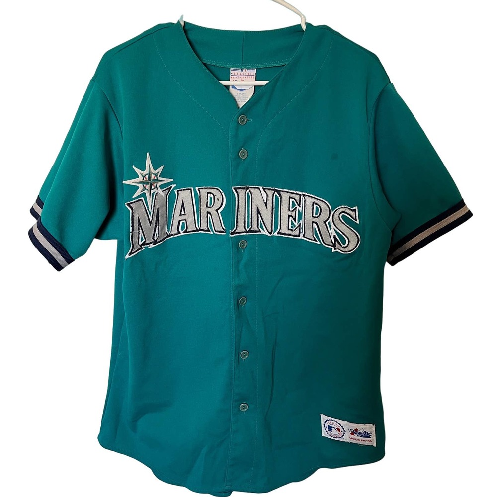 Majestic Vintage 1994 Ken Griffey Jr. Sz Medium Teal Baseball Jersey